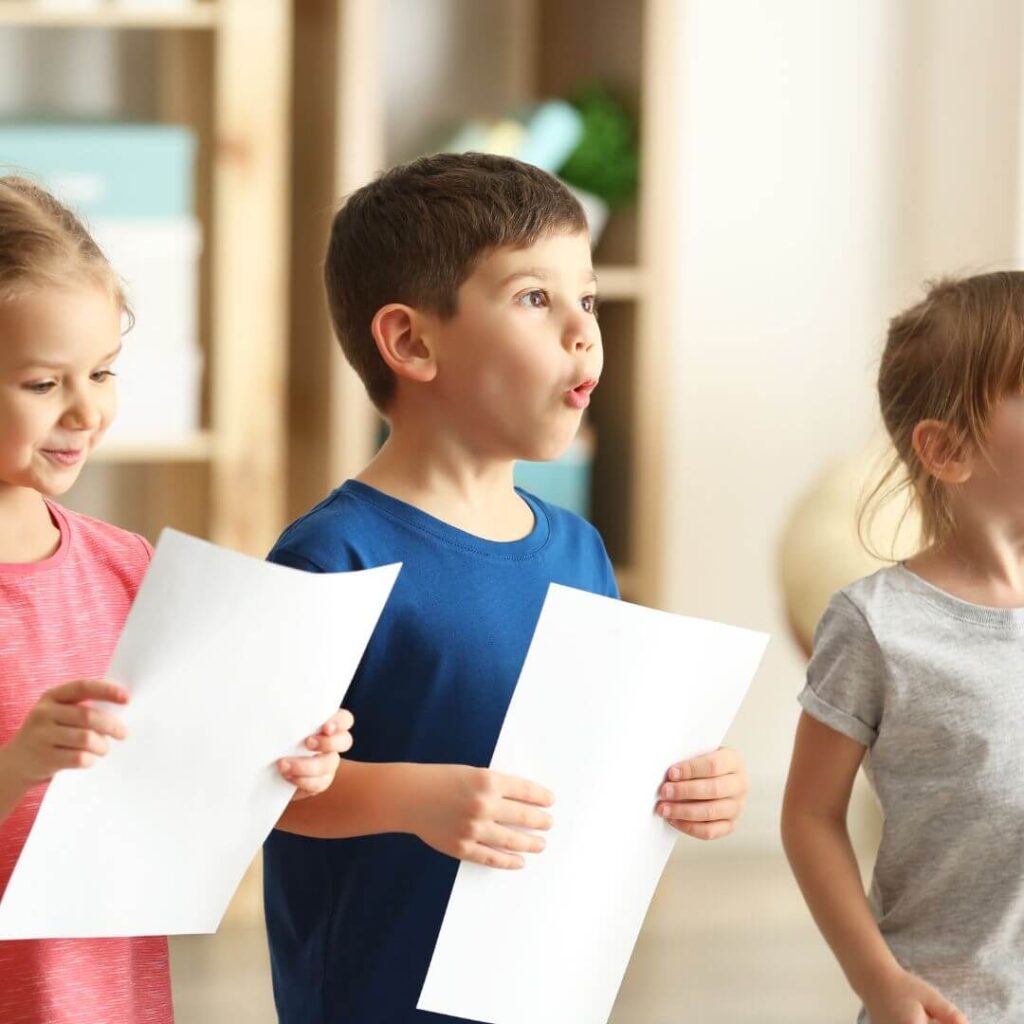 Child Singing in a Choir